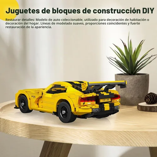 Vista 6 de Mould King 10046 Kits de Bloques de Construcción de Supercoches, Sets de Construcción de Modelos de Coches Dodge Viper, Regalo MOC de Coche