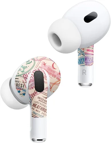 Vista 2 de MightySkins - Fundas compatibles con Apple AirPods Pro 2 – Ive Been Everywhere Funda protectora de vinilo duradera y única Fácil de aplicar