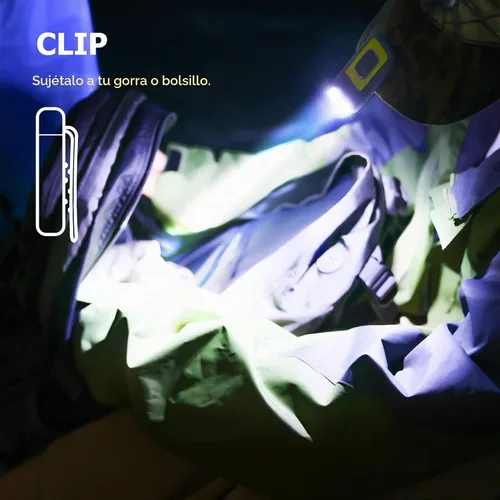 Vista 2 de Molrebe Paquete de 2 luces recargables con clip para corredores