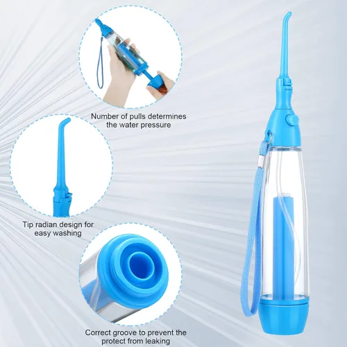 Vista 4 de Irrigador dental de agua para dientes Irrigador oral Limpiador de dientes de agua, no eléctrico, portátil, asequible, irrigador oral inalámbrico