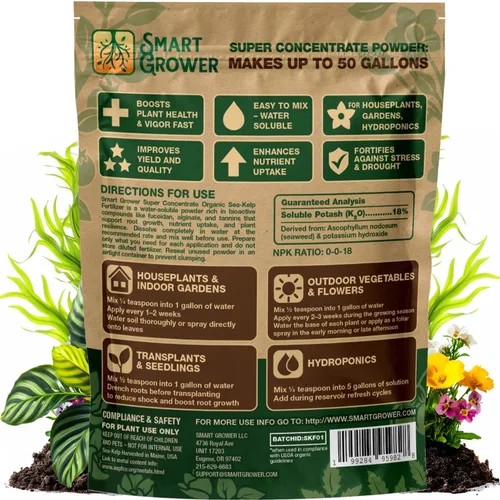 Vista 10 de Fertilizante orgánico de algas marinas para plantas, 2oz hace 50 galones