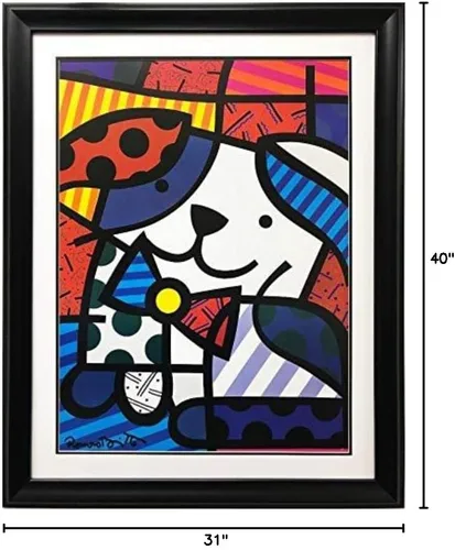 Vista 2 de Romero Britto "Ginger NEW CUSTOM FRAMED Pop Art 40" x 31