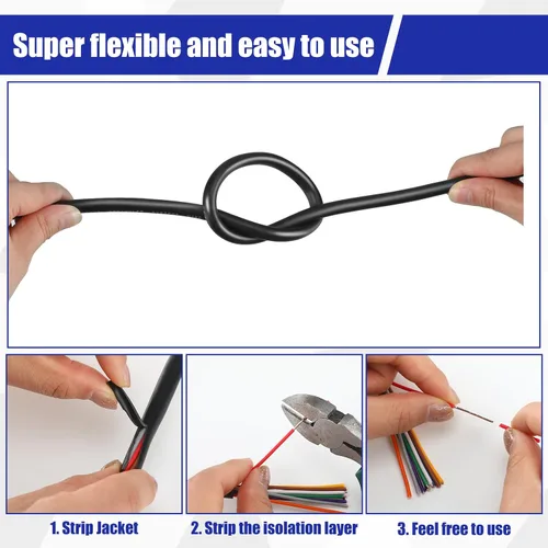Vista 5 de Hoolerry Alambre sólido para sistema de rociadores, calibre 18, cable de riego con cubierta de PVC resistente a los rayos UV, para riego