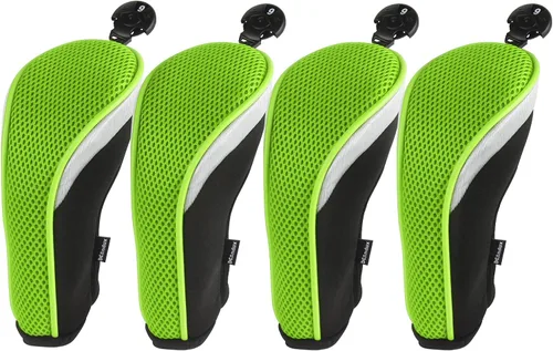 Vista 11 de Andux – Fundas de cabeza de palo de golf híbridos set de 4 con intercambiable Número Etiquetas con Dial No. Etiqueta Tubería de colores todos