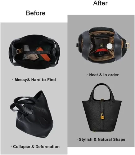 Vista 6 de ZTUJO Picotin 18 Organizador Hermes, inserto de bolsa de picotín, organizador de lujo para bolso, suave como la seda, se adapta a picotina 18