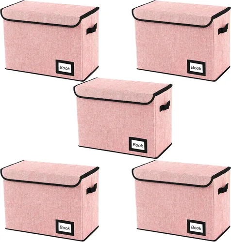 Vista 16 de Caja de Almacenamiento de Cómics, 15.8" X 7.8" X 11.8", Resistente Plegable Contiene 160-180 Cómics Contenedor Organizador Estante
