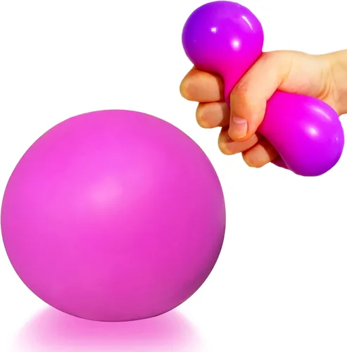 Vista 8 de Pelota antiestrés de masa blanda juguete para apretar (paquete de 1) Bolas estrujables para niños y adultos, divertida y suave que cambia
