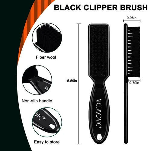 Vista 2 de NICEMOVIC Cepillos de limpieza para peluquería, 20 piezas de cerdas de nailon con mango de plástico, suministros de limpieza multifuncionales