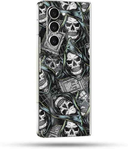 Vista 33 de MightySkins Skin compatible con Samsung Galaxy Z Fold 5 - Puppy Fall Funda protectora de vinilo duradera y única Fácil de aplicar, quitar