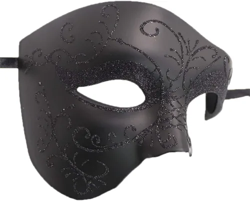 Vista 3 de Awlsyj Máscara de mascarada para parejas, de metal, veneciano, Halloween, Mardi Gras, para fiesta, baile de graduación