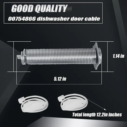 Vista 4 de 00754866 Kit de resorte de puerta de lavavajillas apto para lavavajillas Bosch Acero inoxidable, 00754866 Reemplazar AP5804978 PS8770519 3279707