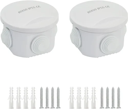 Vista 23 de LeMotech - Caja de derivación universal de plástico ABS resistente al polvo, resistente al agua, IP65, color blanco