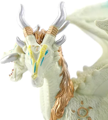 Vista 3 de RECUR Figura de acción de dragón brillante, juguetes de dragón blanco para niños y niñas, figuras RPG en miniatura para exhibición de mesa