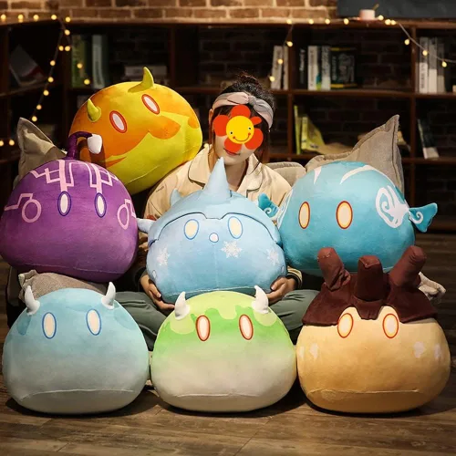 Vista 3 de CHAOZI0 Almohada de juguete de felpa para niños, cojín de sofá, almohada suave de peluche para muñecas, accesorios para fanáticos del juego de rol