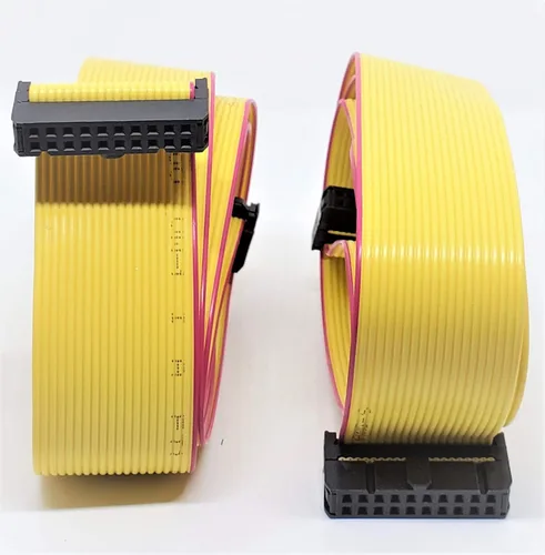 Vista 9 de Paquete de 5 conectores hembra IDC 2x10 20P 0.100 in 4.7 in 4 pulgadas, cable de cinta plano amarillo, filas dobles 20 pines paso FC F/F