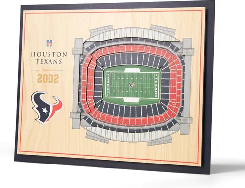 Vista 7 de YouTheFan Arte de pared de 5 capas con vista del estadio de la NFL