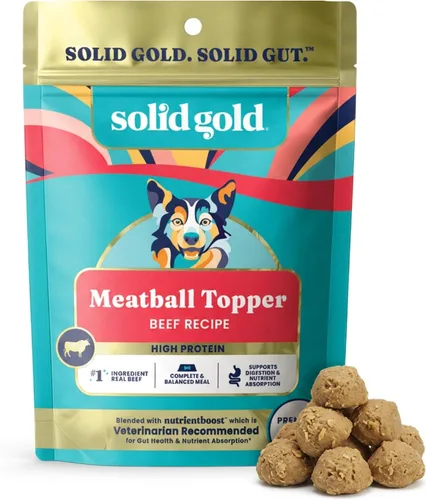 Vista 10 de Solid Gold Complementos de Comida para Perros Secada al Aire para Alimentos Secos – Golosinas saludables para perros con carne de res real