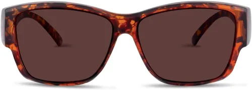 Vista 7 de TheraSpecs Gafas Tatum WearOver para migraña y sensibilidad a la luz Tortuga de mármol ámbar