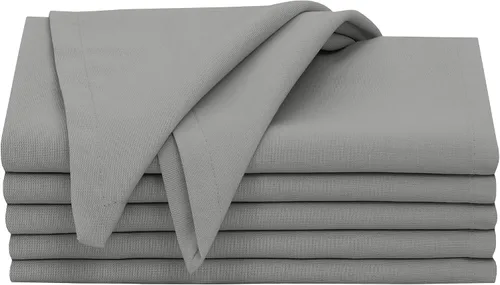 Vista 21 de Ruvanti - Servilletas de tela, paquete de 6, 45x45 centímetros, 100% algodón, lavables, suaves y absorbentes, perfectas para bodas, cenas de Belleza