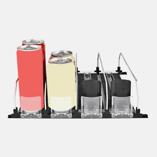 Vista 2 de Zerodeko Bebidas Bebidas Estante Botella Deslizante Organizador Tienda Empujador de Bebidas Máquina Vendedora+Máquinas Empujador de Bebidas Máquina