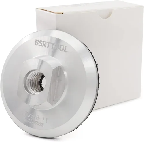 Vista 6 de Almohadilla de respaldo de aluminio de 3 pulgadas, almohadilla de respaldo de gancho de 5/8 "-11 roscas para amoladora angular (3 pulgadas)