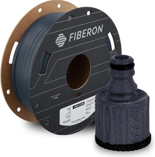 Vista 32 de Polymaker Fiberon ASA-CF08 Filamento ASA de fibra de carbono de 0.07 in 4.370 - 0.07 in Fiberon Asa-cf08 Negro 1.1 lbs (Código hexagonal: #000000)