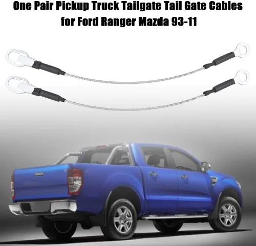 Vista 3 de Cables para portón trasero para Ford Ranger Sport 2002-Acouto 17.3 in/17 pulgadas, par de cables de acero inoxidable para camioneta para camioneta