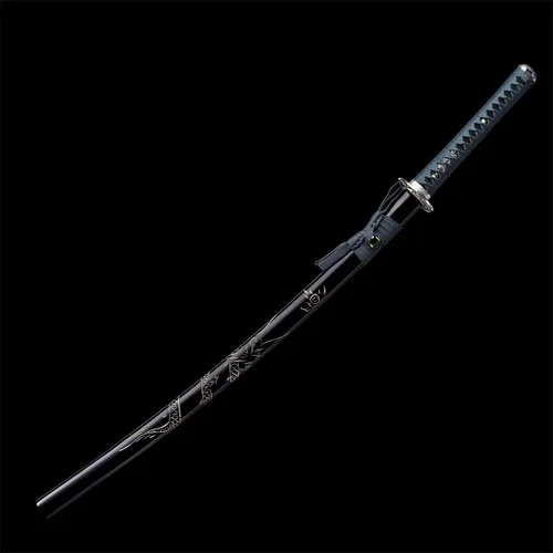 Vista 3 de Fidestisan Estilo Monte Fuji 2.21IB 101 cm Espada Samurai Katana Japonesa Real de Acero de Primavera 1065 Hoja con Hamon Artificial, Tang Completo