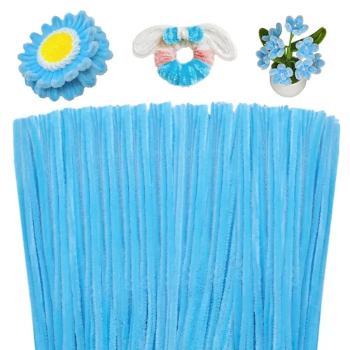 Vista 21 de Giwrmu 200 piezas 20 colores Limpiapipas para Manualidades, Limpiapipas Tallo de Chenilla, Palitos Difusos Suministros para Manualidades