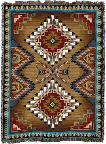 Vista 11 de Pure Country Weavers Cobija Mesquite Earth Manta tejida con flecos de algodón EE. UU. 72x54