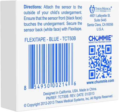 Vista 2 de Chummie Flexitape para alarmas de enuresis prémium y élite, azul, 60