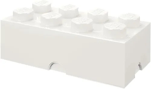 Vista 13 de LEGO Ladrillo de Almacenamiento 8 - conectores AZUL - Caja de Almacenamiento de Plástico Apilable con Tapa para Niños y Adultos, Organizador de Azul