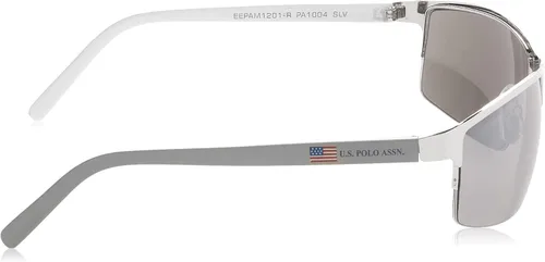 Vista 3 de US Polo Assn PA1004 Semi Rimless Metal UV Protective Rectangular Sunglasses Classic Gifts for Men 65 mm