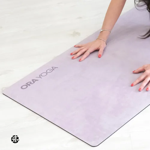 Vista 2 de Alfombrilla de entrenamiento grande de gamuza no tóxica, 0.118 in de grosor con correa, tapete de ejercicio ecológico para mujeres y hombres