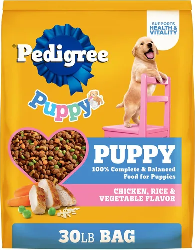 Vista 13 de Pedigree Puppy Growth & Protection - Alimento seco para perros con sabor a pollo y verduras - 3.5 libras Bolsa 100% completo y equilibrado, 36