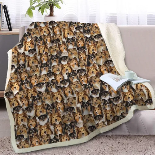 Vista 11 de BlessLiving Manta reversible de microfibra Beagle, manta de forro polar Sherpa pesado, 50 x 60 pulgadas