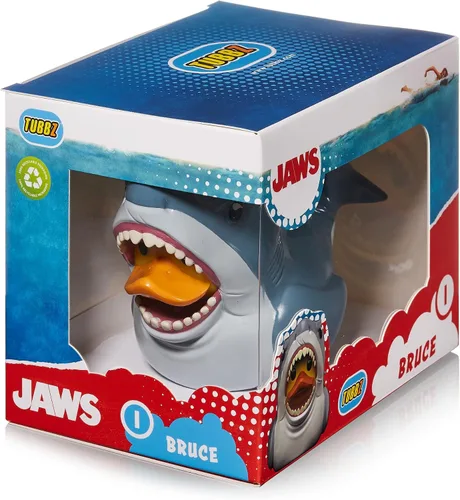 Vista 2 de TUBBZ Figura coleccionable de pato de goma de vinilo de Bruce The Shark de edición en caja, producto oficial de Jaws, TV, películas y videojuegos