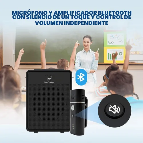 Vista 5 de Amplificador de voz inalámbrico con micrófono Lavalier Bluetooth B006