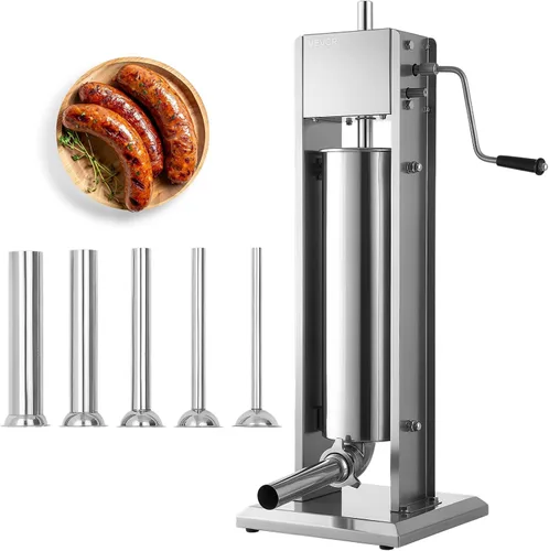 Vista 10 de VEVOR Relleno manual de salchichas, relleno vertical de carne de 7 libras B-3L