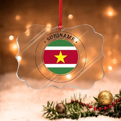 Vista 17 de Bandera de Argelia, adorno para árbol de Navidad, bandera nacional, Argelia, suministros colgantes de Navidad, suministros de fiesta de Navidad