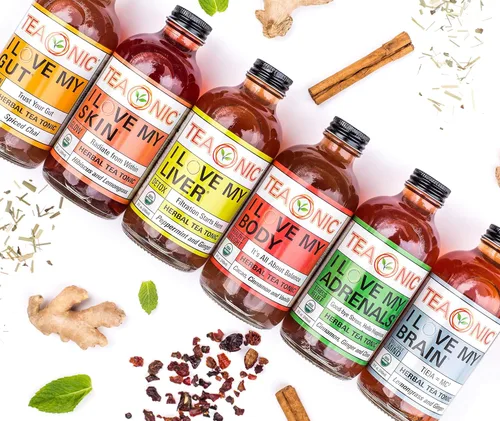 Vista 8 de TEAONIC I Love My Paquete variado, tónico de té desintoxicante, té de limón y jengibre, té de hibisco, certificado por USDA, vegano, sin gluten, sin