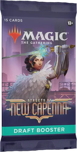 Vista 3 de Magic: The Gathering Streets of New Capenna Draft Booster 15 cartas mágicas