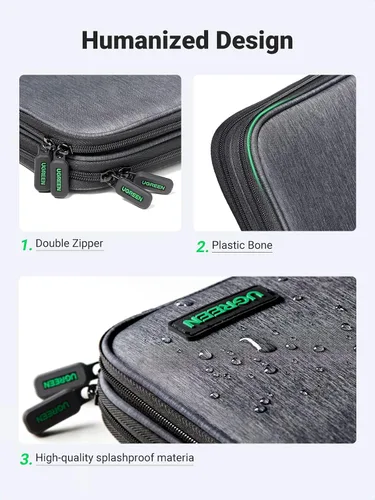 Vista 9 de UGREEN Paquete de estuche para auriculares con bolsa organizadora de viaje