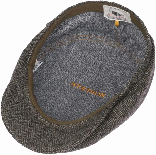Vista 5 de Stetson Belfast Gorra plana de lana con pico espiga para hombre Otoño Invierno