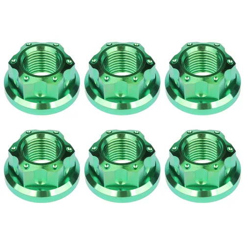 Vista 44 de Tuerca de perno de brida de titanio M6 M8 M10 M12 M14 M16 para bicicleta, motocicleta, eje trasero de automóvil, accesorios de modificación