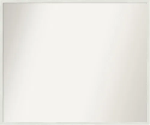 Vista 99 de Amanti Art Espejo de baño blanco para sobre el fregadero, 22 x 45 pulgadas, espejo de tocador rectangular blanco Lucie, marco de madera moderno