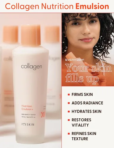 Vista 2 de It'S SKIN Emulsión de colágeno nutritivo: volumen de colágeno marino y loción facial reafirmante, revitalizante intenso y elasticidad para pieles