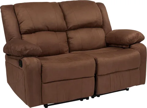 Vista 3 de Flash Furniture - Sofá unipersonal reclinable, Microfibra, Microfibra café chocolate.