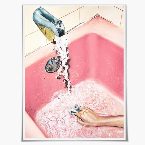 Vista 11 de Divertido arte de pared de gato negro para baño, periódico de lectura de gatos sobre inodoro, póster de mascota humorística rosa para decoración