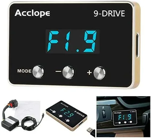 Vista 4 de Bautonery - Controlador electrónico LED de respuesta del acelerador de 9 unidades, pedal de gas, acelerador de carreras, compatible con Buick